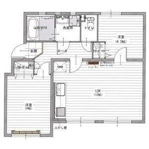 2LDK 間取り図