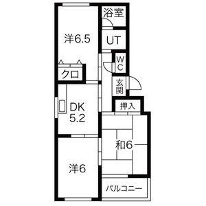 3DK 間取り図