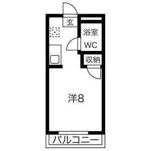 1K 間取り図