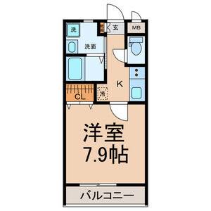 1K 間取り図
