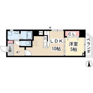 1LDK 間取り図