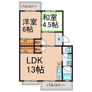 2LDK 間取り図