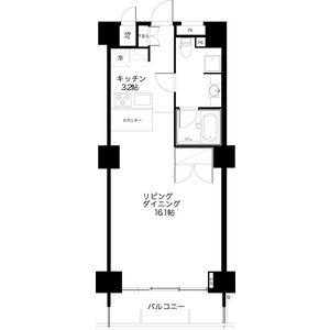 1DK 間取り図