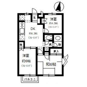 3DK 間取り図