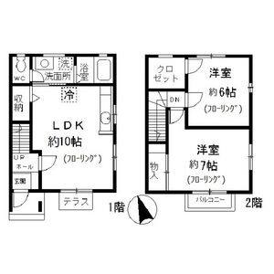 2LDK 間取り図
