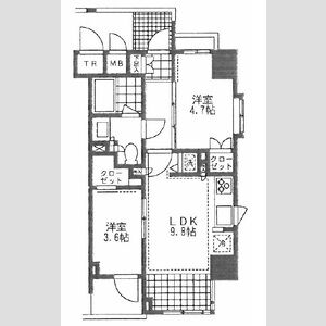2LDK 間取り図
