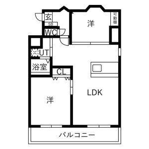 2LDK 間取り図