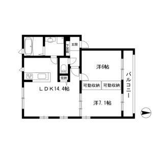 2LDK 間取り図
