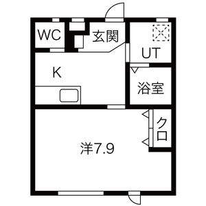 1K 間取り図