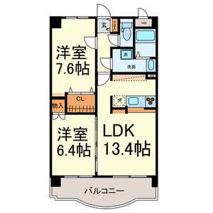 2LDK 間取り図