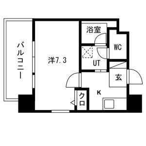 1K 間取り図