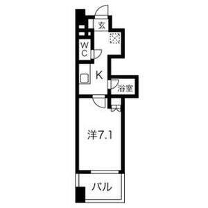1K 間取り図