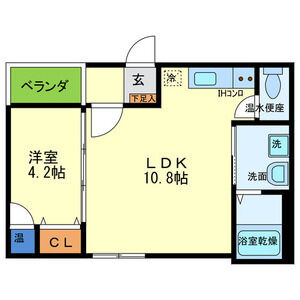 1LDK 間取り図