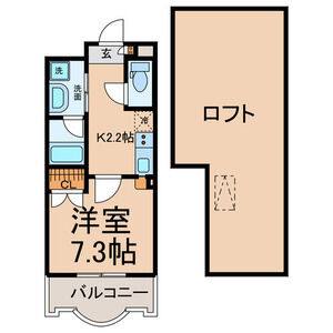 1K 間取り図