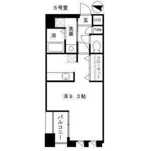 1K 間取り図