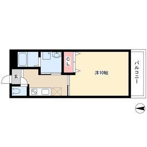 1K 間取り図