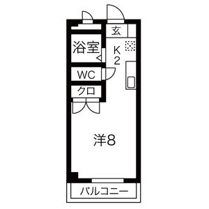 1K 間取り図
