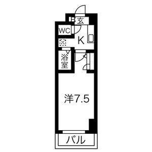 1K 間取り図