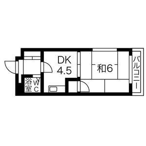 1DK 間取り図