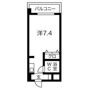 1K 間取り図