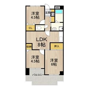 3LDK 間取り図