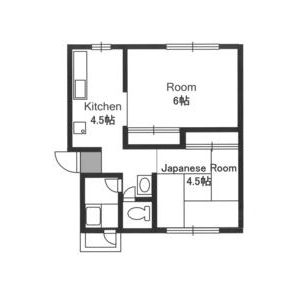2DK 間取り図
