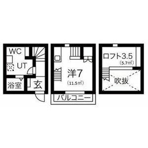 1K 間取り図