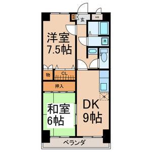 2DK 間取り図