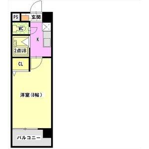 1K 間取り図