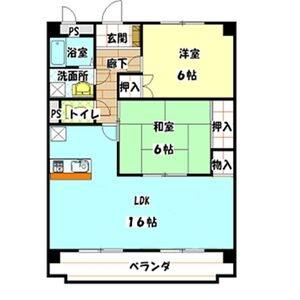 2LDK 間取り図
