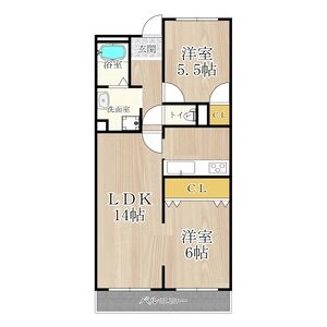 2LDK 間取り図