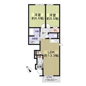 2LDK 間取り図