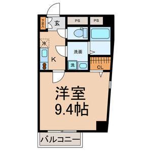 1K 間取り図