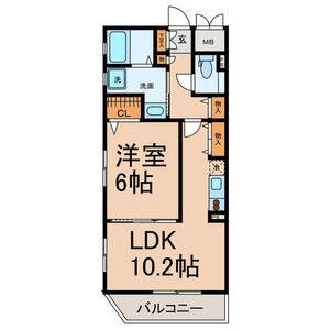 1LDK 間取り図