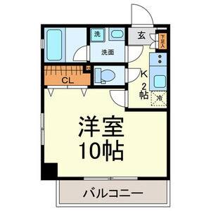 1K 間取り図