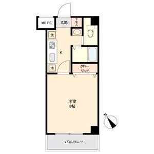 1K 間取り図