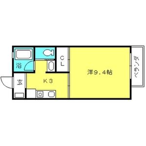 1K 間取り図