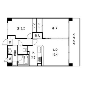 2LDK 間取り図