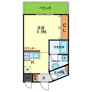 ワンルーム 間取り図