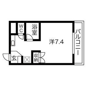 1K 間取り図