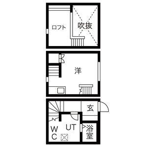 1K 間取り図