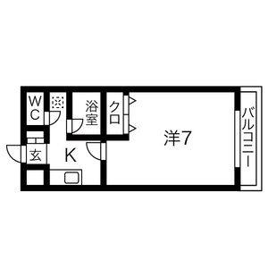 1K 間取り図