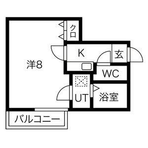 1K 間取り図