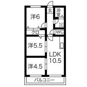 3LDK 間取り図