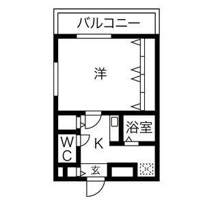 1K 間取り図