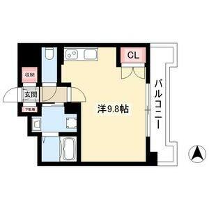 1K 間取り図