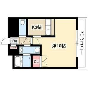 1K 間取り図