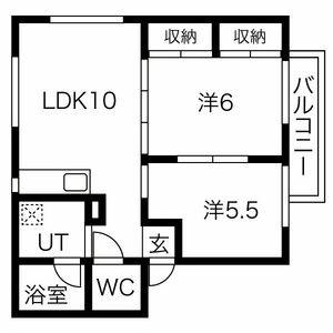 2LDK 間取り図