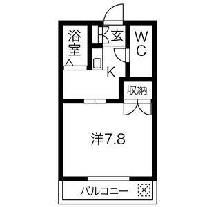 1K 間取り図