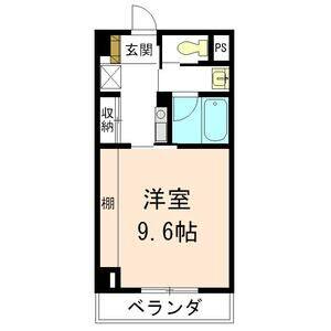 1K 間取り図